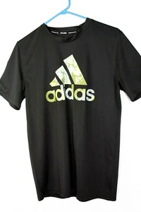 Boys Adidas T-Shirt XL Black Basketball Graphic Short Sleeve - Picture 1 of 6