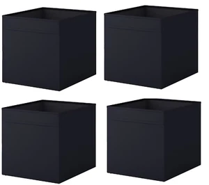 4x IKEA DRONA Aufbewahrungsboxen für Kallax Regal Organizer schwarz33x38x33cm - Bild 1 von 7