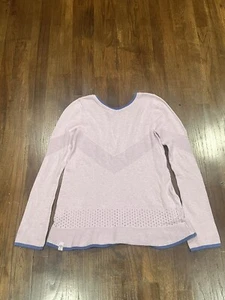 IVIVVA by Lululemon Girl's 12 Pointelle Sweater Lavender Purple Thumbholes Kids - Picture 1 of 5