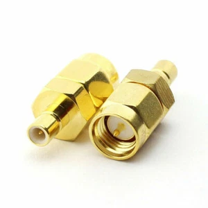 2x adaptador conector de RF enchufe recto macho a pyme SMA - vendedor del Reino Unido - Imagen 1 de 5