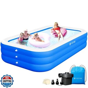 Piscina Inflable FOTING para Adultos y Niños con Bomba Eléctrica y Ba de Transporte - Imagen 1 de 5