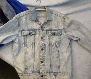 Chaqueta vaquera Guess Georges Marciano vintage para hombre grande lavada con ácido - Imagen 1 de 4