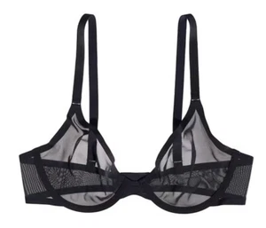 Neu ohne Etikett CUUP 34D The Plunge Mesh schwarz transparent Bügel BH 126373 - Bild 1 von 4