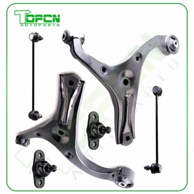 6pc Front Suspension Kit Control Arm Sway Bars for 06-11 Hyundai Accent Kia Rio - Image 1 of 4