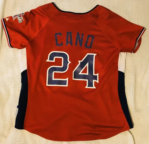 Majestic Robinson Cano Red American League All Star Youth Jersey Medium Cover