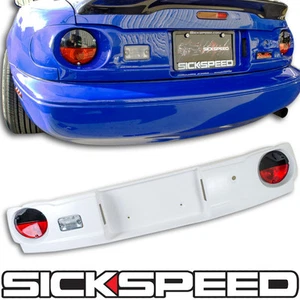 WHITE FIBER GLASS FINISH PANEL WITH RED/BLACK TAIL LIGHTS FOR MAZDA MIATA NA A - Picture 1 of 1