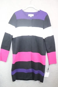 Calvin Klein Colorblock Long Sleeve Sweater Dress-Hidden Zipper-Size M/P-NWT - Picture 1 of 12