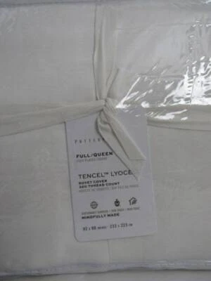 Pottery Barn TENCEL™ Duvet Cover Full Queen White Color NWT - Image 1 of 4