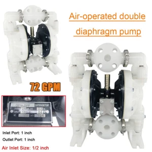 Luftbetriebene doppelte Membranpumpe 1 Zoll Einlass Aluminium 72 GPM max 120PS - Bild 1 von 11