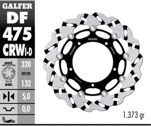 Galfer Disco Freno Ant WAVE FLOAT GRO RIGHT 320x5 YAMAHA XVS STRYKER 1300 2011 - Imagen 1 de 1