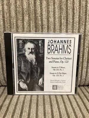 Johannes Brahms Two Sonatas For Clarinet & Piano Op. 120 Musical Heritage Rare  Foto 1 de 2