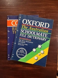 The Australian Schoolmate File Dictionary by Oxford Uni ...& Collins Thesauras - Picture 1 of 9