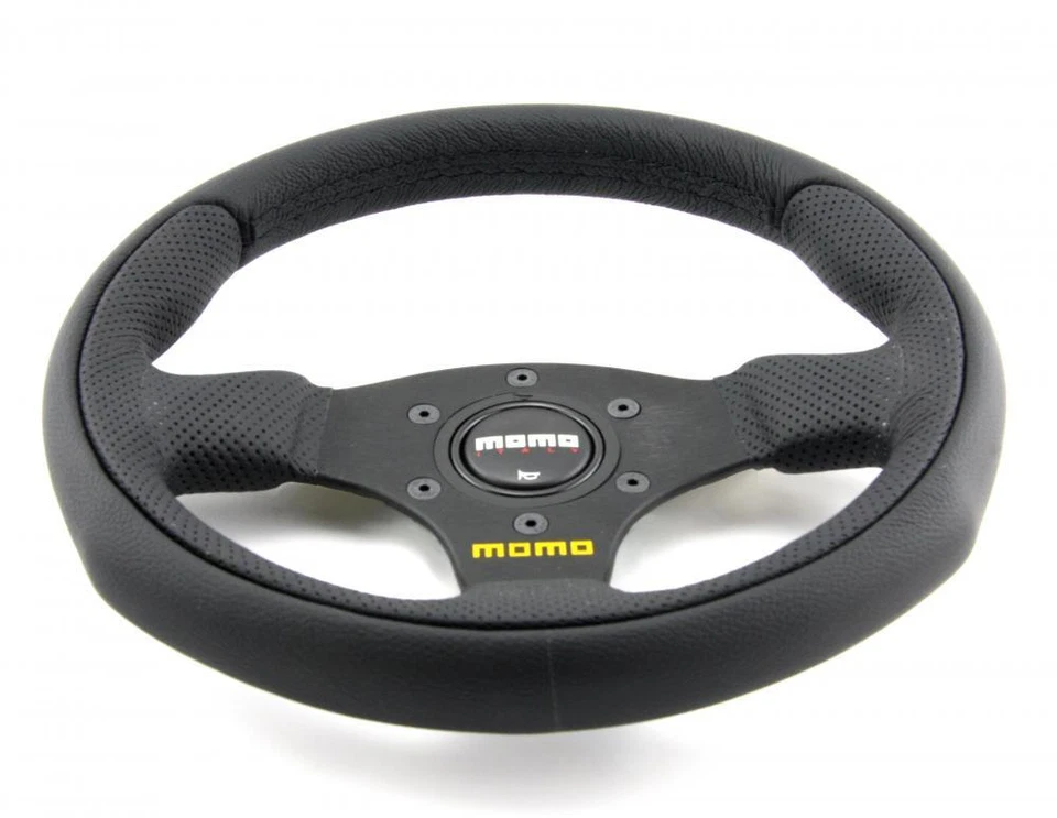 Momo Leder Sportlenkrad Team 28 280mm schwarz VOLANTE STEERING WHEEL - Bild 1 von 1