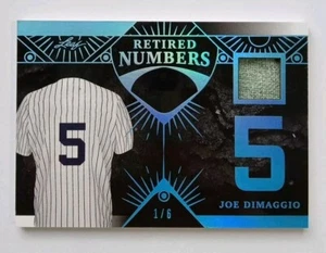 2023 Leaf A Bronx Legacy Joe DiMaggio Jersey Used Memorabilia Retired Numbers /6 - Picture 1 of 2