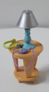 Fisher Price Loving Family Dollhouse Furniture Round Table with Lamp Headphones - Picture 1 of 6