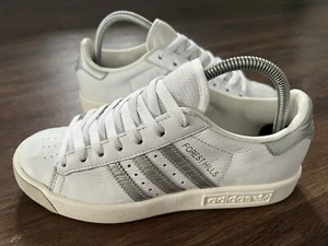 Zapatillas de deporte ADIDAS Forest Hills para hombre de cuero con terraza, blancas/plateadas/grises - talla 5 - Imagen 1 de 12