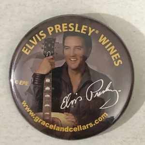 Elvis Presley Pinback Button Elvis Wines J4 - Picture 1 of 3