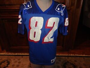 Vtg Champion New England Patriots #82 Vincent Brisby Screen Jersey Adult Size 40