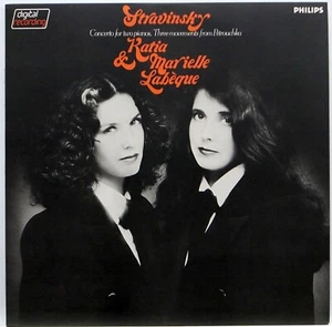 KATIA & MARIELLE LABEQUE / STRAVINSKY CONCERTO FOR 2 PIANOS / PHONOGRAM JAPAN - Picture 1 of 3