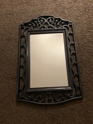 Espejo de pared vintage Homco estilo celosía negro #2123 excelente estado Foto 1 de 4