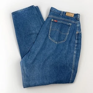 Vintage 90s Lee Riders Pleated Taper Leg Jeans Women’s Size 22 37x31 USA Union - Picture 1 of 19