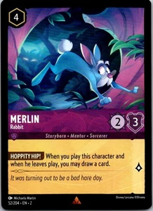 Disney Lorcana Merlin Rabbit Rise of the Floodborn Free Shipping! - Picture 1 of 1