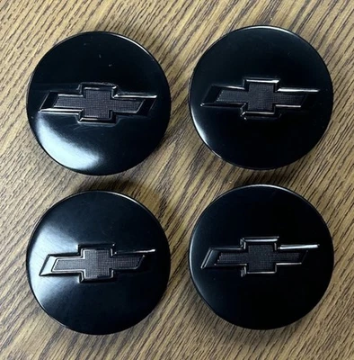 2 5/8" Chevrolet Camaro, Colorado Satin Black Center Cap #23115614 set - Image 1 of 2