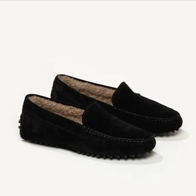 M. GEMI The Felize Shearling Black Croc Moccasin Size 42 Women's US Size 11 - Image 1 of 4