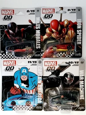 MARVEL GO COLLECTION Diecast Cars Racing Original 4 Cars #8-11 Miles Morales - Image 1 of 4
