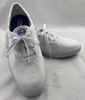 Keds Classic White Canvas Champion Casual Sneakers  Women Size 8.5 Wide -WF34000 - Image 1 of 4