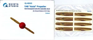 Quinta Studios 1/48 AXIAL WOODEN PROPELLERS WITH LOGOS Eduard - Picture 1 of 5