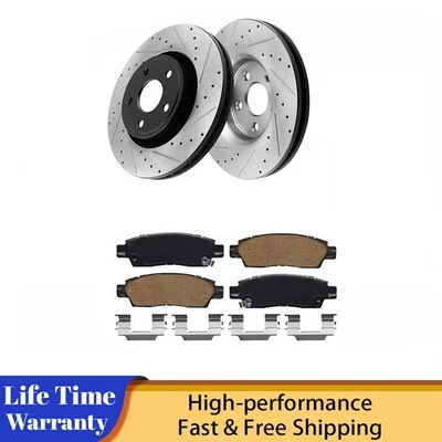 13.03 Inch Rear Drilled Rotors Brake Pads for Saturn Outlook Traverse GMC Acadia Foto 1 de 4