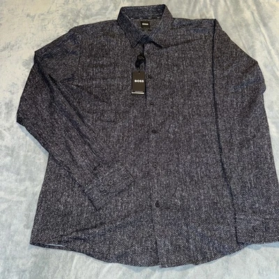 Boss By Hugo Boss Long Sleeve Slim Fit Shirt   Stretch Sz M NWT $159 - Image 1 of 4