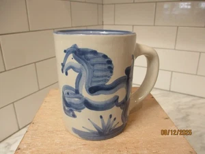 Vintage M.A. Hadley Rearing Horse Pottery Stoneware Coffee Mug "Whoa" HP Signed - Picture 1 of 6
