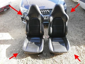 PORSCHE 911 TURBO 996 GT3 986 ELECTRIC HEATED SPORT LEATHER SEATS 79K miles - Bild 1 von 24