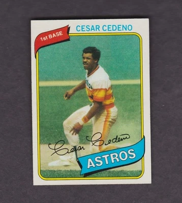 1980 Topps Baseball Card #370 Cesar Cedeno Houston Astros NMMT Vintage Original - Image 1 of 2