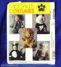 Costume McCall's 8938/M0283 cinq mignons animaux motif lion panda bébé taille 4