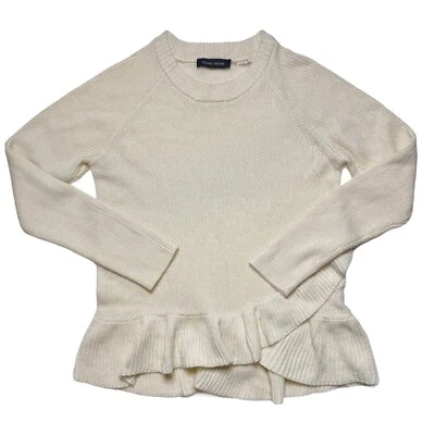 Suéter Ivanka Trump Mujer M Marfil Volantes Manga Larga Foto 1 de 4