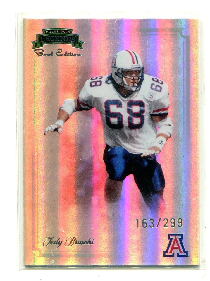 2008 Press Pass Legends Bowl Edition #2 Tedy Bruschi/299 Auburn Tigers - Image 1 of 1