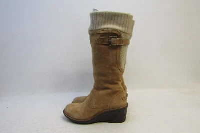 UGG Womens Size 6 M Brown Suede Zip 12.5" Shaft Mid Calf Fashion Boots - Image 1 of 4