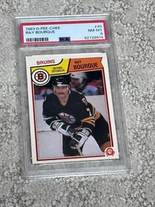1983 O-PEE-CHEE OPC HOCKEY CARD PSA 8 HOF RAY BOURQUE BOSTON BRUINS - Picture 1 of 1