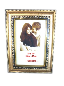 GOLDEN 8" x 10" Picture Photo Frame certificate document Frames GLASS FRONT - Picture 1 of 5