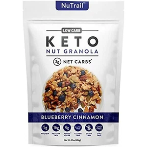 Low Karb - Keto Vanille Heidelbeere Nuss Granola gesundes Frühstück Müsli - niedrig - Bild 1 von 1