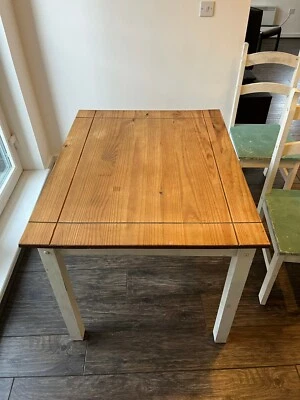 Turquoise Dining Table and 4 Chairs Set - Image 1 of 3