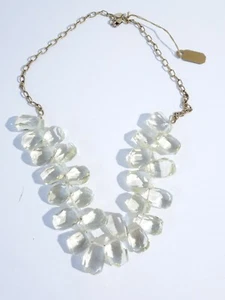 MABEL Women's Lucite Citrine Princess Stone Short Necklace NWT 495 - Picture 1 of 6