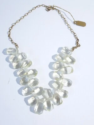 Collar Corto Para Mujer MABEL Lucite Citrino Princesa Piedra Nuevo Con Etiquetas 495 Foto 1 de 4