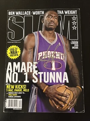 REVISTA SLAM AMAR’E STOUDEMIRE PHOENIX SUNS FIRMADA AUTOGRAFIADA DICIEMBRE 2006 Foto 1 de 4