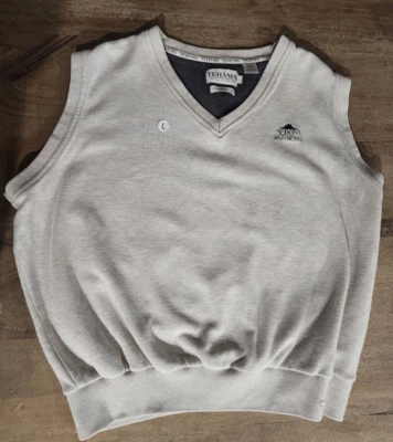 Chaleco tejido de golf SEDONA GOLF RESORT Tehama Clint gris claro nuevo 100 % algodón L Foto 1 de 4