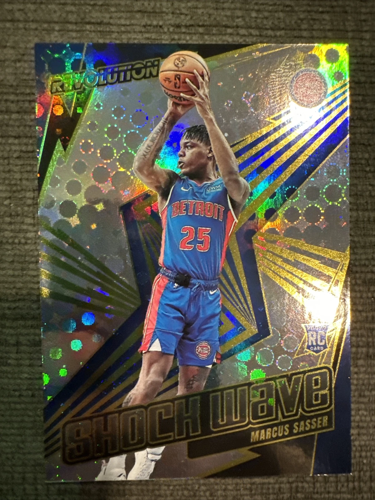 2023-24 Panini Revolution Marcus Sasser Shockwave Rookie no. 18