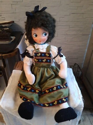 POUPEE EN TISSU 60 CM VETEMENTS ACCESSOIRES vintage ancienne - Photo 1/4